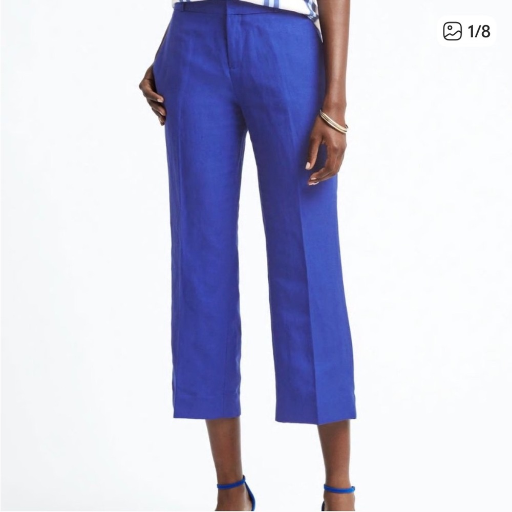 Banana Republic Logan Crop Linen Pants